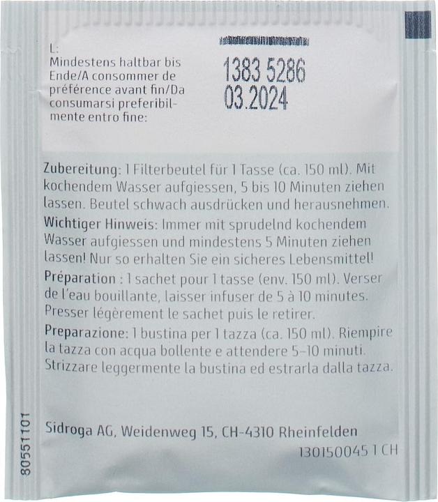Nährwerte und Zutaten Sidroga Wellness Frühlinsfit (30 g)