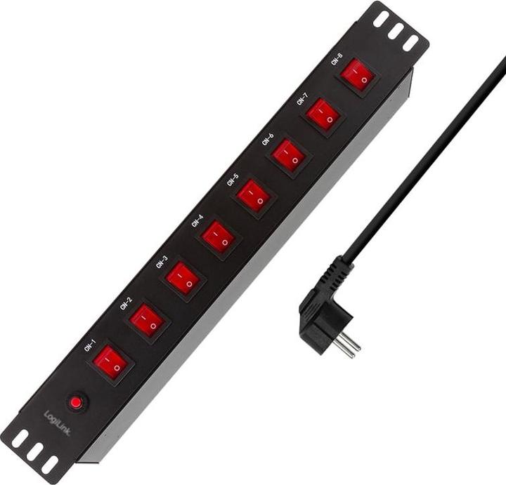 Productafbeelding LogiLink Stopcontact (8 x, CEE, 2 m)