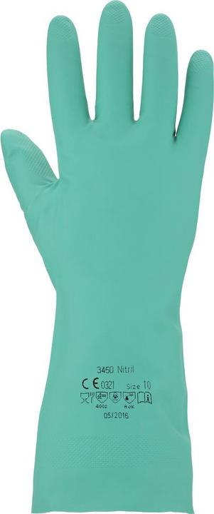 Actual product image Nitras Chemical protective gloves Green Barrier Flex size 10 green EN 388 PPE category III (10)