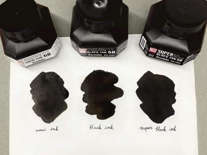 Image du produit Zig Encre de ChineEncre noire (Noir, 60 ml)