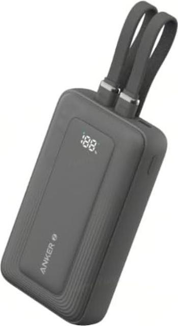 Anker | Power Bank | A1680G11 | 10000 mAh | USB-C 30W, Lightning 27W | Built-In USB-C and Lightning Cables (10000 mAh, 30 W, 37 Wh)