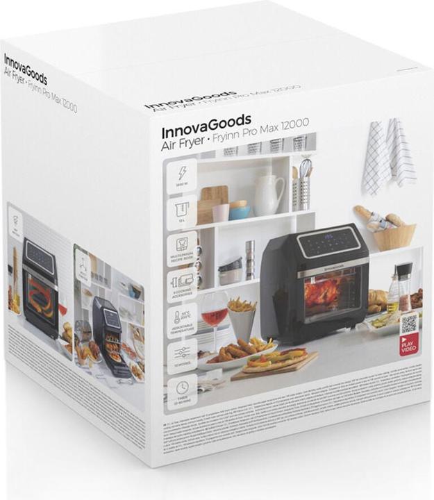 Produktbild InnovaGoods Heissluftfritteuse Fryinn Pro Max 12000 1800 W 12 L Edel