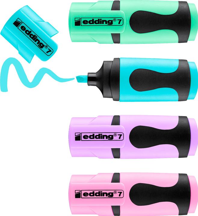 Produktbild Edding Leuchtmarker Mini 7 Pastel Power 4 Stück (4 x)