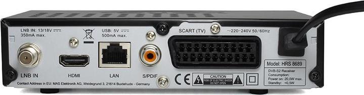 Image du produit Xoro HRS 8689, Récepteur HD DVB-S2 (DVB-S2, DVB-S)