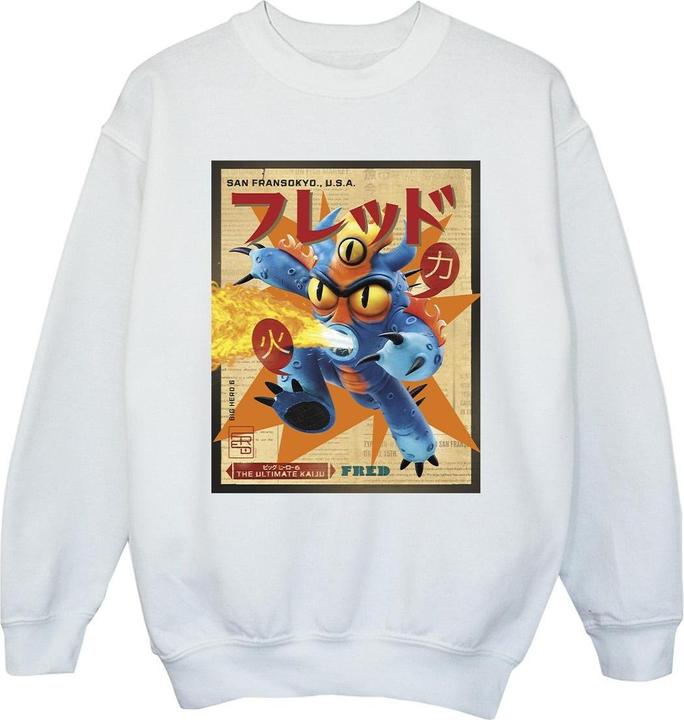 Produktbild Disney Big Hero 6 Baymax Fred Newspaper Sweatshirt Mädchen (116)