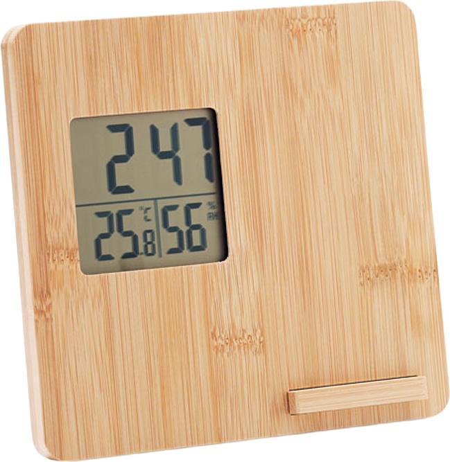 Actual product image MidOcean Bamboo Digital Desk Clock