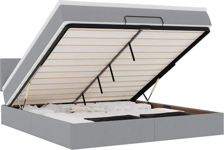 Immagine prodotto VidaXL Ottomana con materasso in tessuto grigio chiaro 90x190 cm (90 x 190 cm)