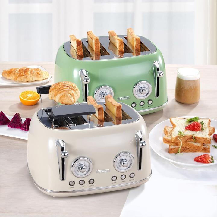 Produktbild Wiltal Retro Toaster TS-R3S mit integrierten Brötchenaufsatz