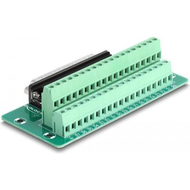 Delock D-Sub 37 Pin St zu Terminalblock für Hutsch (Netzwerkkabel), Netzwerk Zubehör