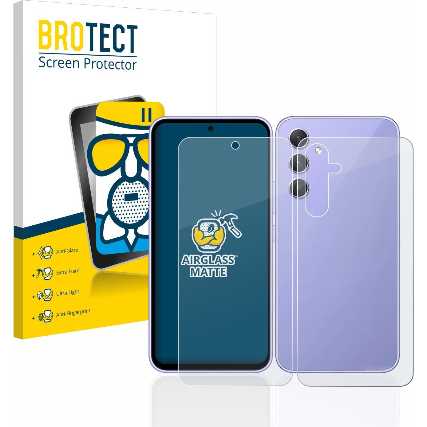 BROTECT AirGlass Panzerglasfolie Matt (1 Stück, Samsung Galaxy A54 5G), Smartphone Schutzfolie, Grau