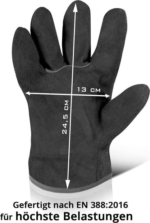 Actual product image Stahlwerk Heat-Resistant High Quality Spalt Leather Welding Gloves (XL)