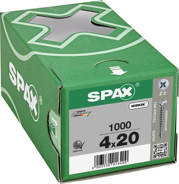 Actual product image Spax Multi-Lenticular Head Brake Fins Z2 Fully Threaded Wirox (1000 Screws per piece)