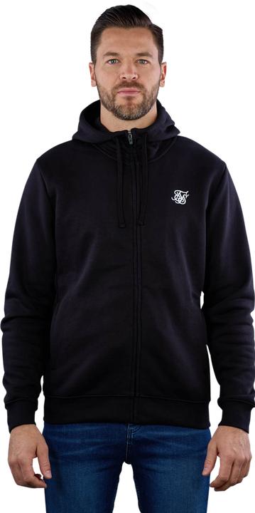 Immagine prodotto Siksilk Felpa con cappuccio Nero Essential Zip Through Funnel Hoodie (L)