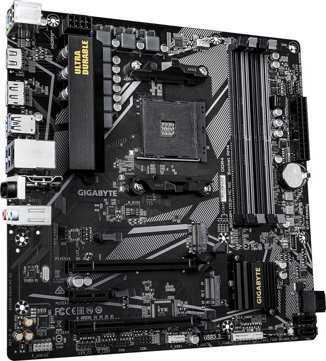 Actual product image Gigabyte B550M DS3H AC R2 (AM4, AMD B550, mATX)