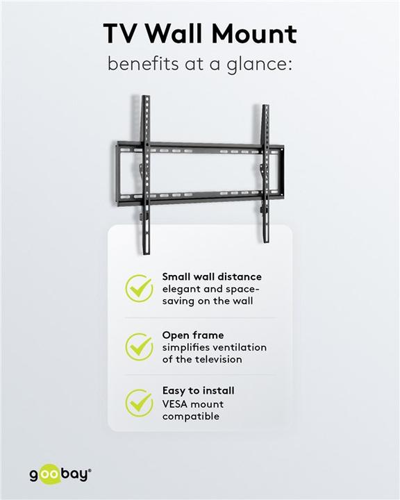 Image du produit Goobay Fixe de base (Mur, 35 kg, 37")