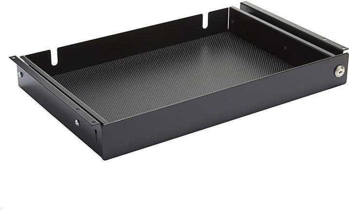 Productafbeelding MonLines NTH002B Laptoplade onder tafel met slot, zwart