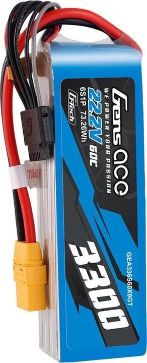 Actual product image Gens Ace Accumulator Lipo G-Tech 3300mAh 22.2V 60C 6S1P XT90 (22.20 V, 3300 mAh)