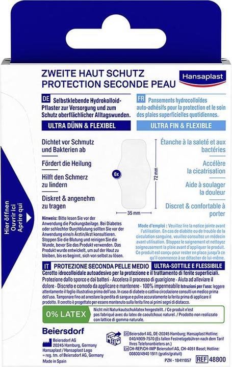 Image du produit Hansaplast Protection de la seconde peau (6 x)
