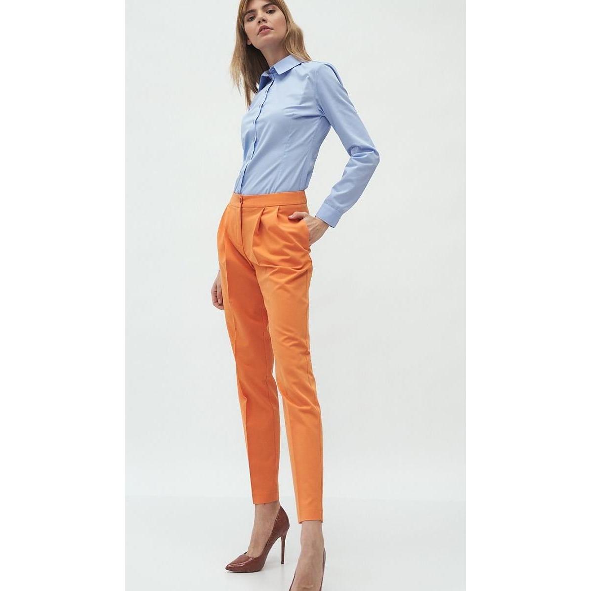 Nife, Damen, Hosen, Damen Hose, Orange, (36)