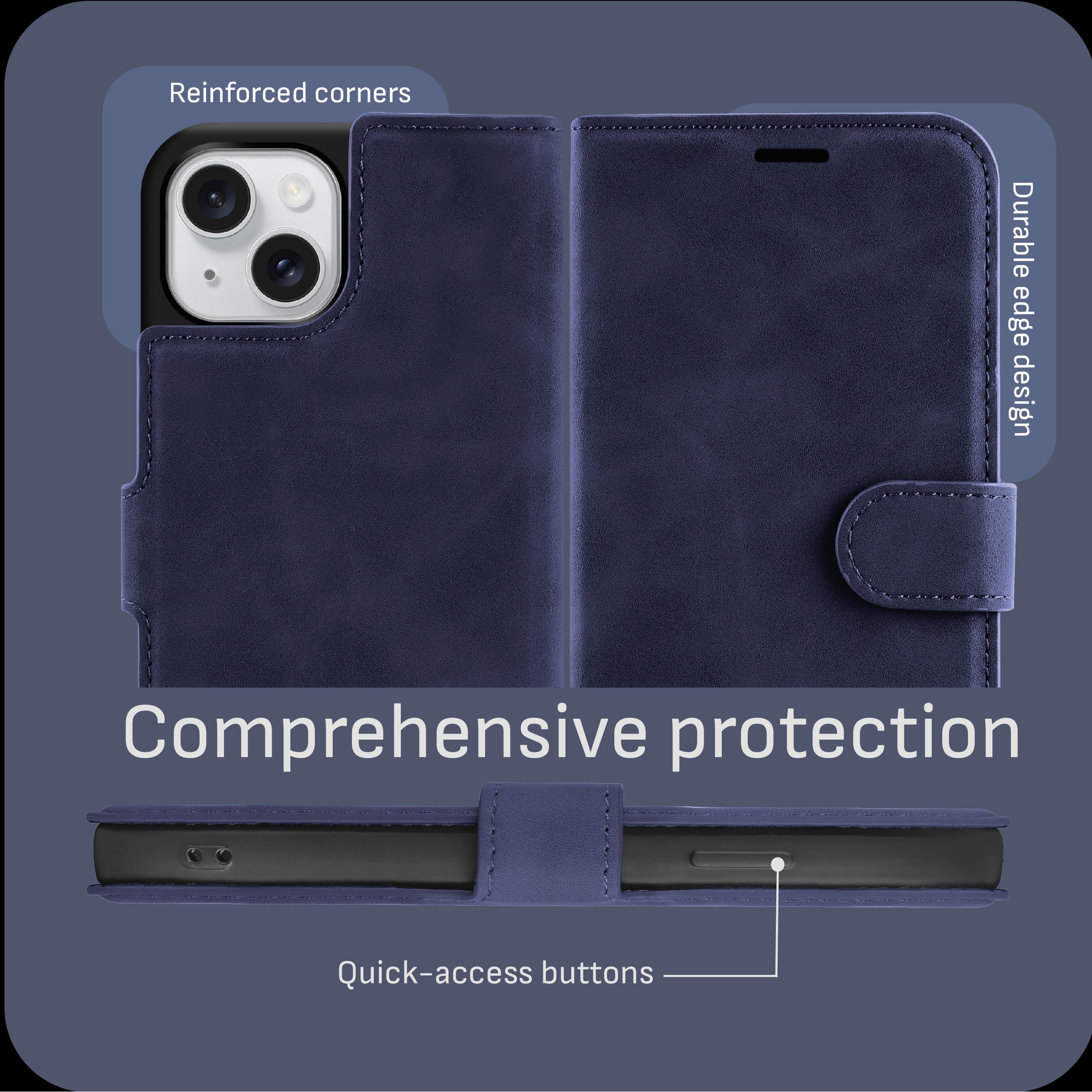 Cazy Premium-Geldbörsen-Etui für iPhone 14 Plus, Magnetisches Geldbörsen-Etui, Kartenfächer, Ständer - (Apple iPhone 14 ...