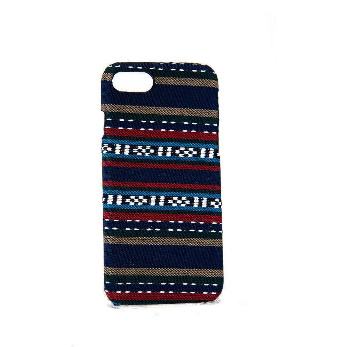 König Design Handyhülle aus Stoff Case für Apple iPhone 8 Cover Etuis Bumper Schale Blau (Apple iPhone 8), Smartphone Hü...