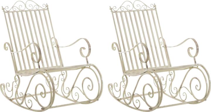 Immagine prodotto CLP Set di 2 sedie a dondolo Smilla, crema antico