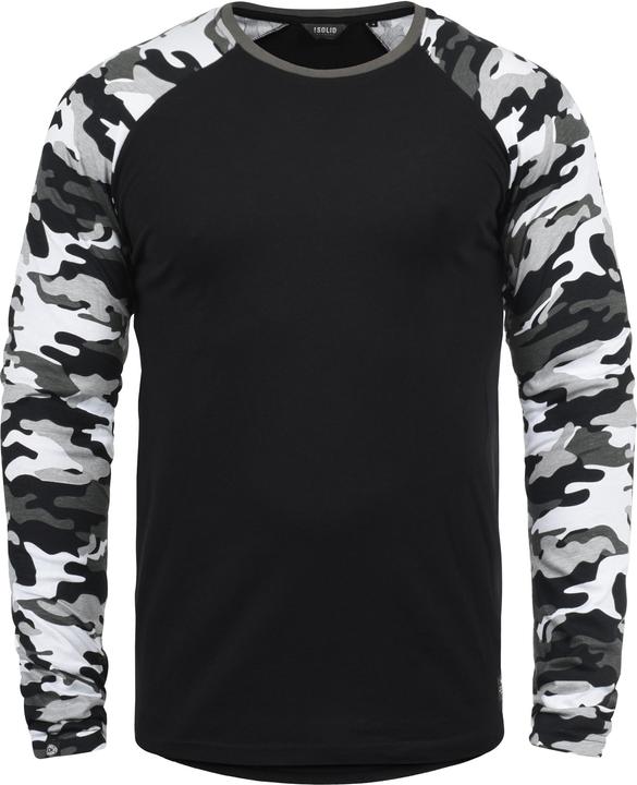 Immagine prodotto Solid Cajus Maglietta A Manica Lunga Top Camouflage Da Uomo Con Girocollo Con Stampa In Cotone 100% (L)