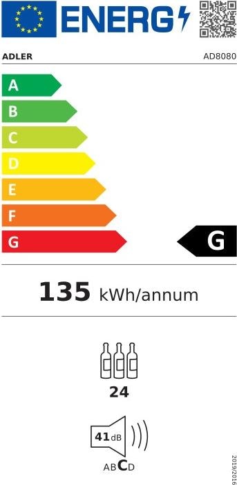Label énergétique Adler AD 8080