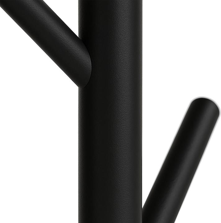 Produktbild Relaxdays - Garderobenständer Bambus 8 Haken, Schwarz, 175 x 30 x 30 cm