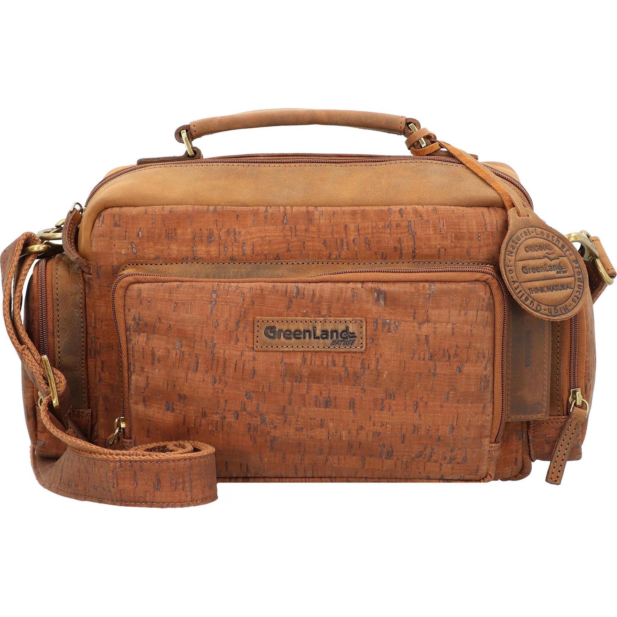 Greenland Nature, Handtasche, Handtasche Leder 30 cm, Braun