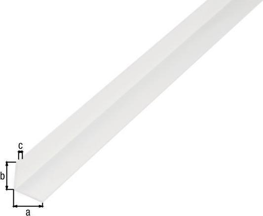 Actual product image Kaiserthal Angle profile PVC white 15x15x1.2 mm, 2 m
