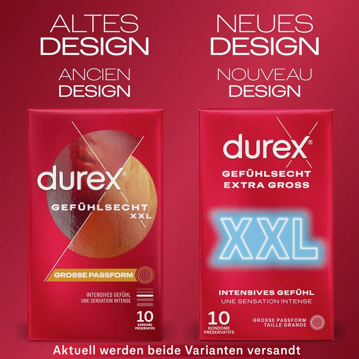 Produktbild Durex Gefühlsecht Extra Gross (10 Stk.)
