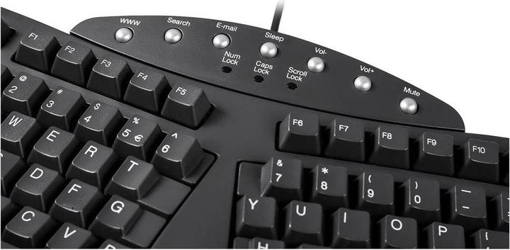 Immagine prodotto Perixx PERIDUO-512 DE, set tastiera e mouse, cablato, ergonomico, nero (DE, Cablato)