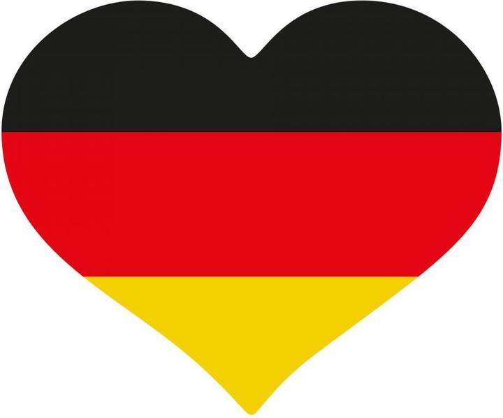Actual product image Trenddeko Germany flag heart 02 (40 x 33 cm)