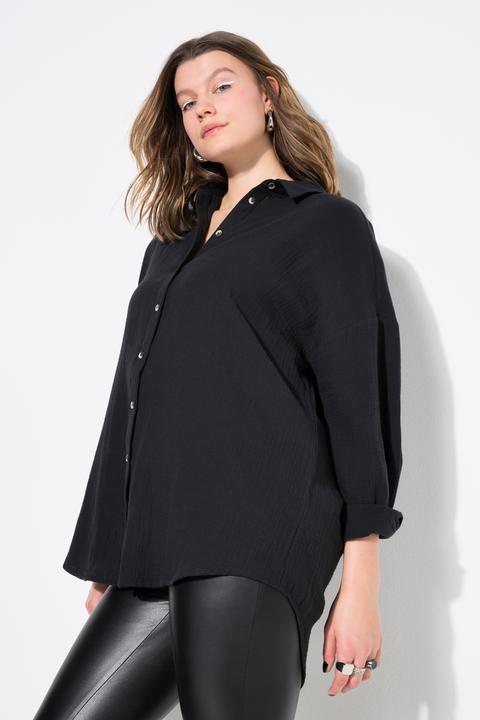 Immagine prodotto Studio Untold Blusa di mussola dal taglio oversize con collo da camicia e maniche lunghe (46, 48)