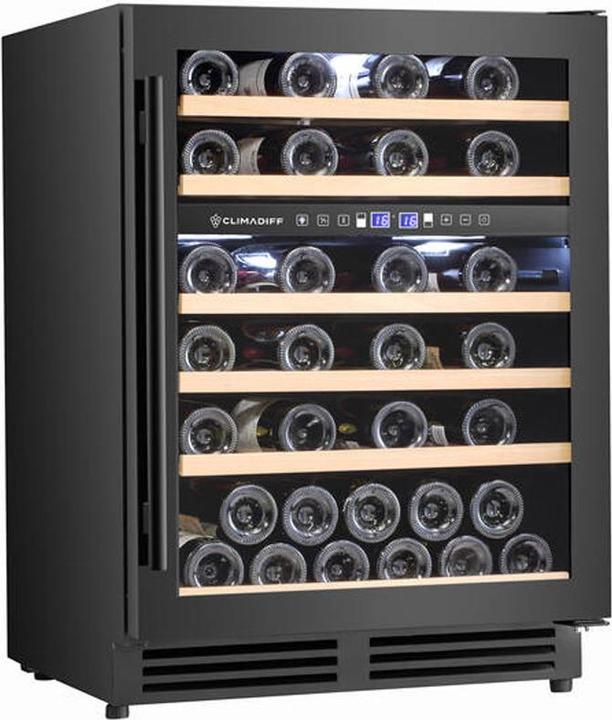 Produktbild Climadiff Weinkühlschrank CBU50D2B Unterbau, 2 Zonen, 51 Flaschen