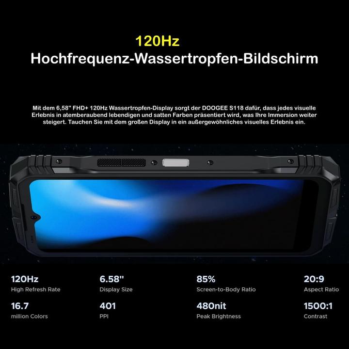 Produktbild Doogee S118 (512 GB, Rot, 6.58", Dual SIM, 4G)