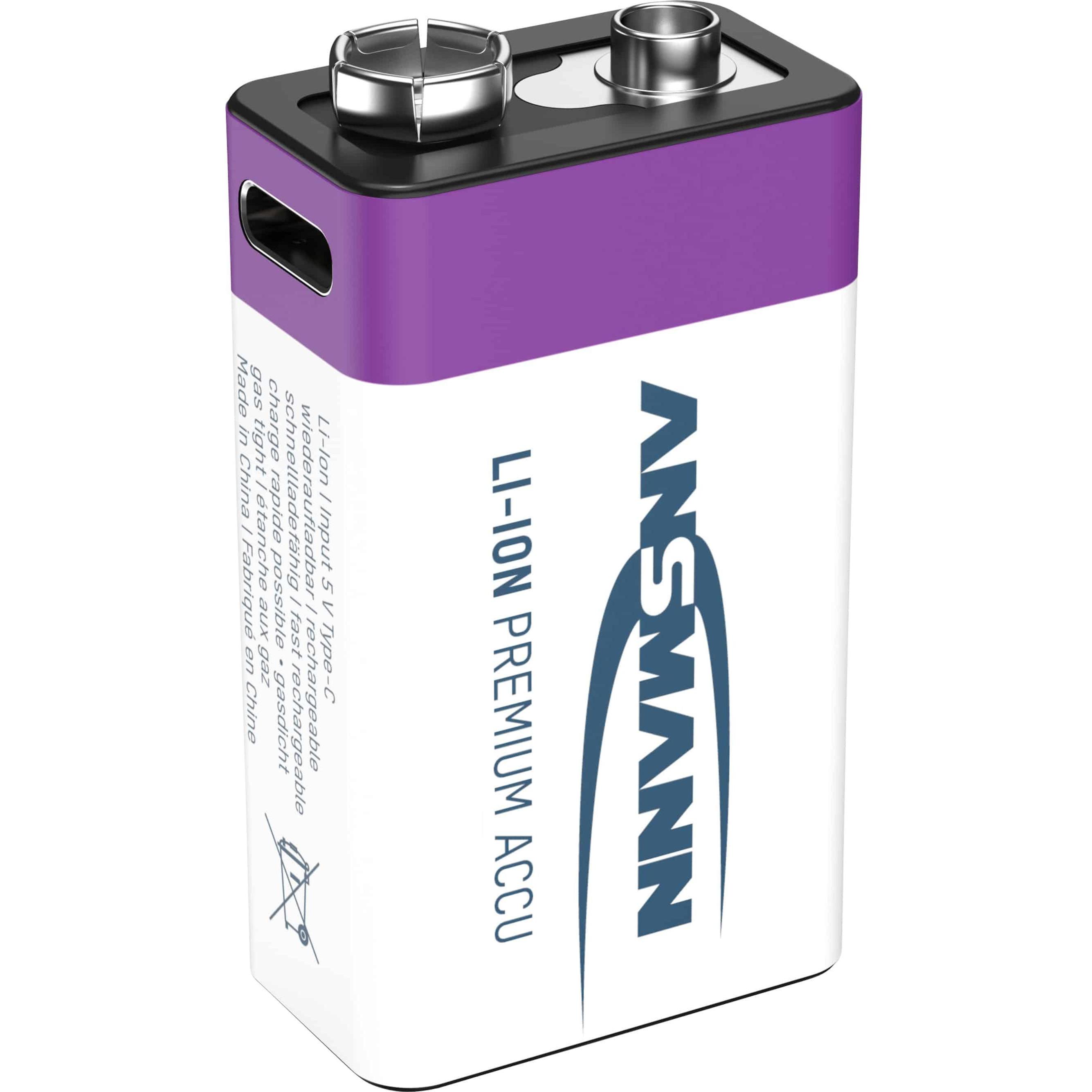Thumbnail - Ansmann Premium Rechargeable (1 Stk., 9V Block, 400 mAh), Batterien + Akkus