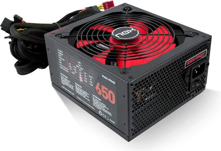 Actual product image Nox NXS650 Power Supply 650 W 20+4 pin ATX Black (650 W)