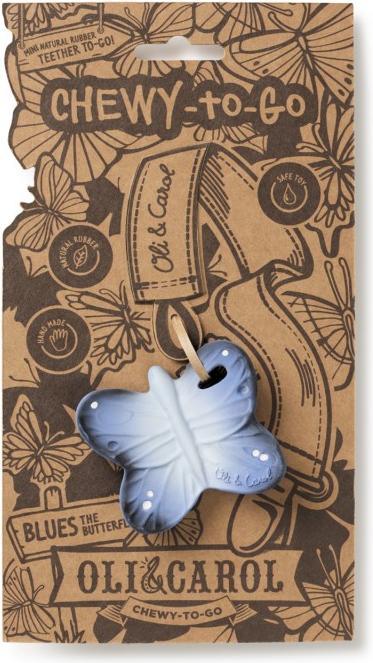 Actual product image Oli and Carol Teething Ring Blues the Butterfly