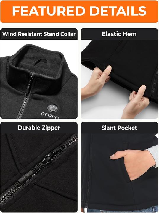 Immagine prodotto Ororo Beheizbare Fleeceweste (M)