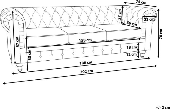 Actual product image Beliani Chesterfield (Chesterfield)