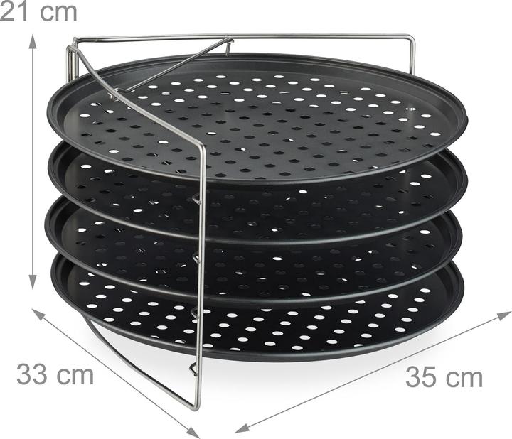 Image du produit Relaxdays Set de plaques à pizza