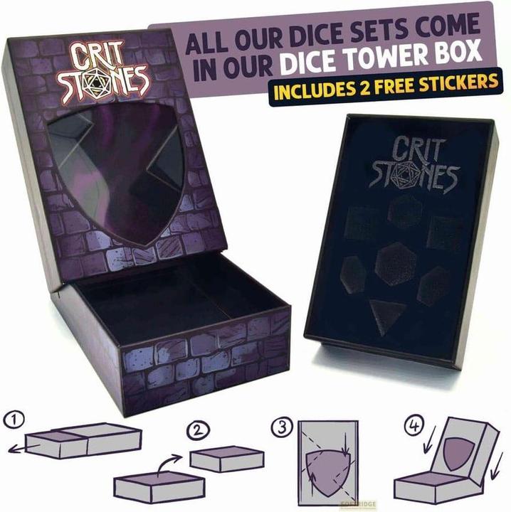 Immagine prodotto Glass Staff CritStones Metal Würfel Set Shattered Sigils (7)