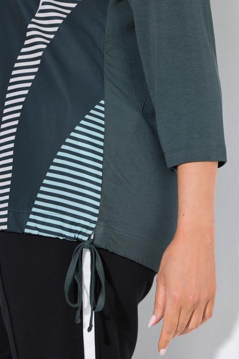 Produktbild Ulla Popken Shirt, Streifen, Oversized, Rundhals, 3/4-Arm, Saumband (42, 44)