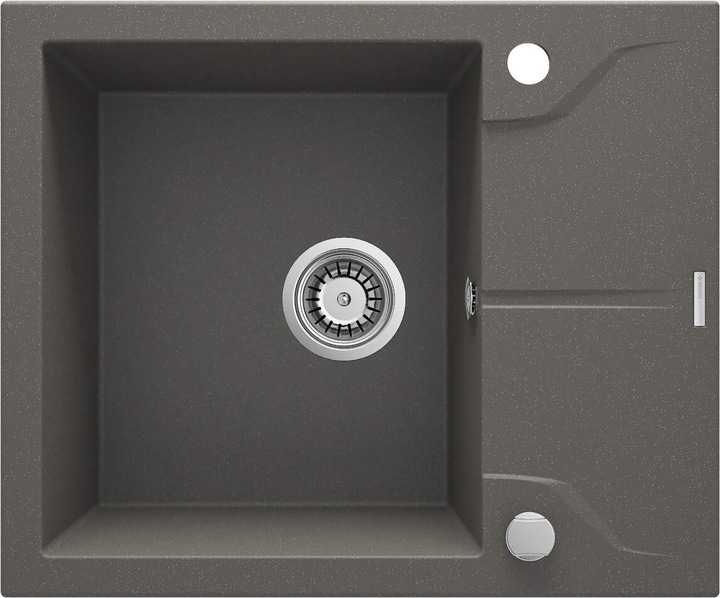 Actual product image No Name 1-bowl granite sink with drainer (Fitted sink with draining board)
