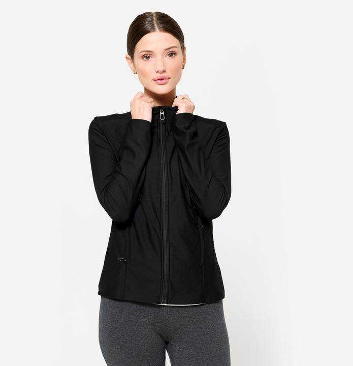Domyos Trainingsjacke mit Reissverschluss Damen - schwarz (M)