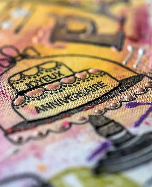 Actual product image Aladine Stamp set Birthday 2, incl. ink pad, 35 pcs.