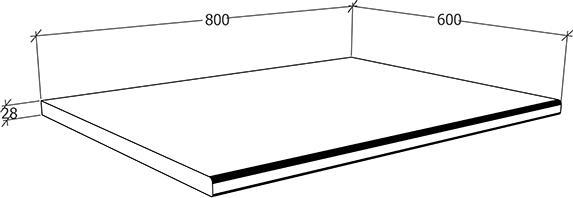 Produktbild VCM Arbeitsplatte Küchenarbeitsplatte Küchenmöbel Arbeitsplatte Küche Esilo (60 x 80 cm)