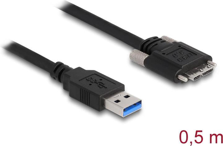 Delock USB 3.0-Kabel USB A - Micro-USB B 0.5 m (0.50 m, USB 3.2 Gen 1)